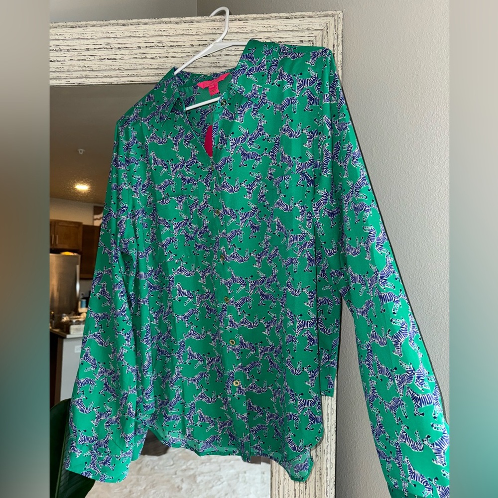 Lily Pulitzer Long Sleeve Button Down Top